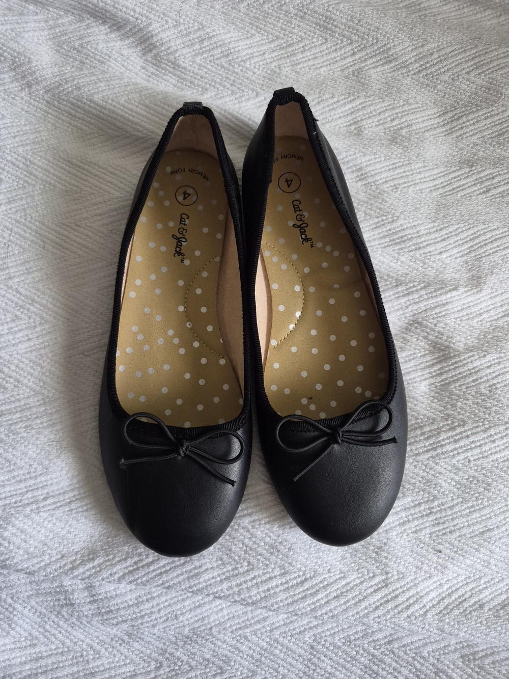 Cat & Jack Black Bow Ballet Flats
